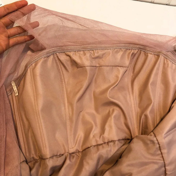 Jenny Yoo Collection Chiffon One Shoulder Adjustable Tie Back Bridesmaid Dress 8 - Picture 9 of 13